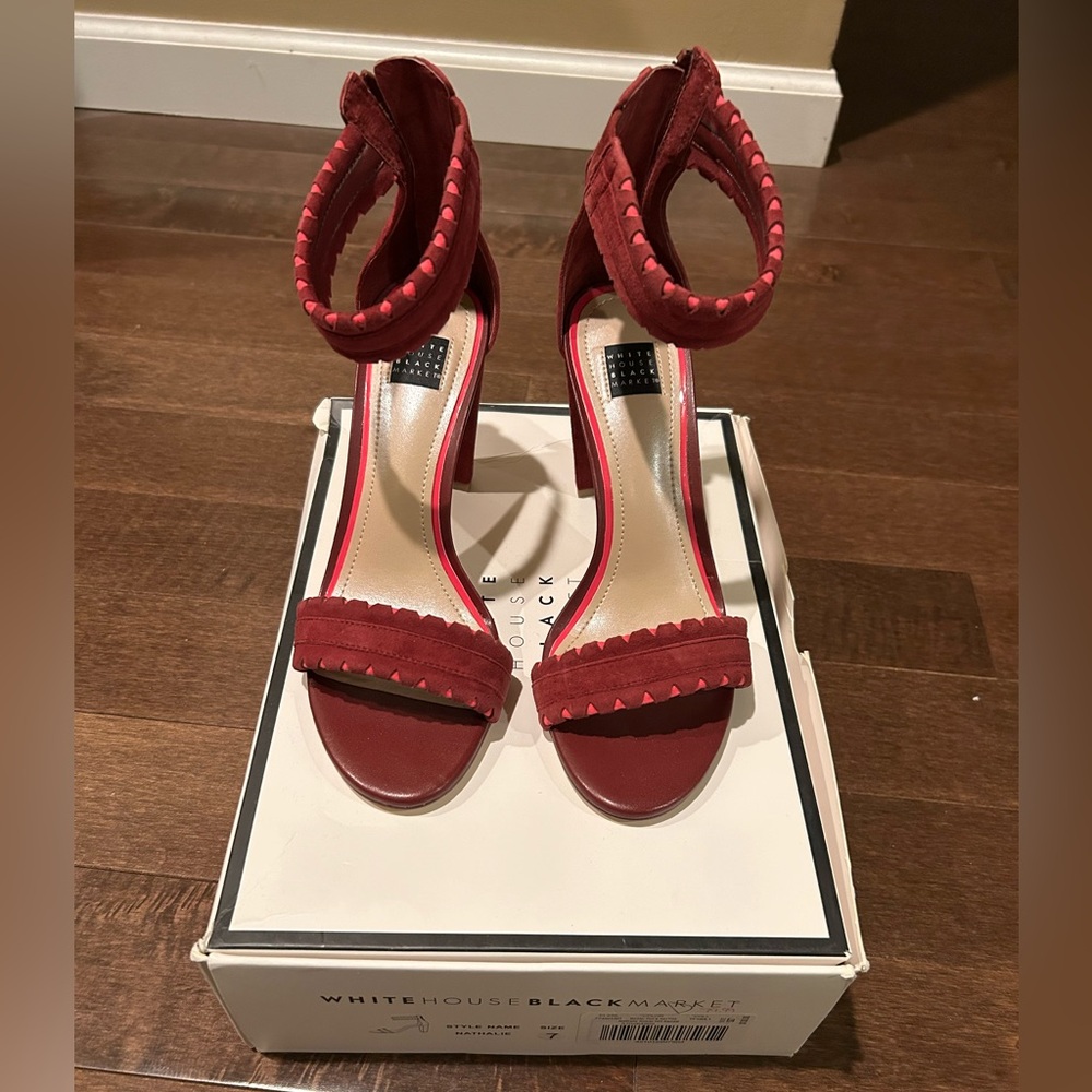 White House Black Market red high heels
